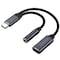 Overtime USB-C to USB-C & 3.5mm Audio and 100W Charging Splitter Adapter, Black OADCTC35BK - alternate 1