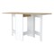 Homeroots 24" Brown And White Folding Sled Base Dining Table 530199 - alternate 1