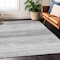 Homeroots 3' X 5' Gray And Silver Striped Washable Indoor Outdoor Area Rug 589680 - alternate 9