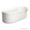 Axor Suite Tubs Round with Pop-Up Drain, 74 1/8" in Brushed Gold Optic 42005250 - alternate 1