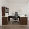 Bestar U Shaped Desk U-Shape Desk, 93-39/64" D X 65.9" H, 65" W X Melamine, White Chocolate 52414-31 - alternate 7