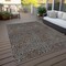 Homeroots 8' X 10' Brown And Light Blue Abstract Washable Indoor Outdoor Area Rug 599793 - alternate 8