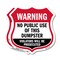 Signmission Dumpster Shield Sign Warning No Public U, 6 inch X 6 inch, Plastic Sign, 2PK SHI-P-2PACK-6-379 - alternate 1