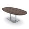Skutchi Designs Boval Conference Table With Power Unit, 48 in W, 84 in L, Brown HAR-BOVL-48X84-DOU-H3041-NA - alternate 1