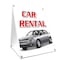 Signmission Car Rental, 36 Inch x 24 Inch A-frame Yard Sign, Plastic Sign SBC-2436-Car Rental - alternate 1