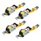 Mytee Products 4PK 2inx10ft Retractable Ratchet Straps w/Narrow Flat Hooks 3,300 lbs WLL Yellow, 4PK RS210R-FHx4 - alternate 1