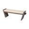 Homeroots 14in Cream and Brown Upholstered Linen Blend Bench 376177 - alternate 7