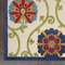 Homeroots 4' X 6' Navy Blue Beige Green Blue And Red Floral Indoor Outdoor Area Rug 546776 - alternate 9