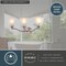 Vaxcel Bellwood 21.75 in 3-Light Traditional Nickel Bathroom Vanity Fixture Glass Shade W0520 - alternate 7