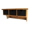 Homeroots Brown Rustic Wooden Wall Shelf With 3 Drawers And Hooks 274502 - alternate 8