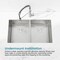 Wrightmaster 33 in. Undermount Double Bowl 20 Gauge Silver Stainless Steel Kitchen Sink with Drain ZOR-08D-331908 - alternate 9