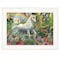 Homeroots Rainbow Unicorn 2 White Framed Print Wall Art 406858 - alternate 1