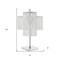 Homeroots 22" Silver Metal Four Light Square Table Lamp LED With Clear Crystal Novelty Shade 558370 - alternate 9