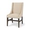 Homeroots Cream and Brown Upholstered Linen And Solid Wood Dining Side Chair 605672 - alternate 5