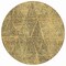 Homeroots 8' Gold Black And Charcoal Round Geometric Washable Indoor Outdoor Area Rug 577555 - alternate 7