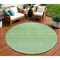 Homeroots 8' Green And Mint Green Round Tribal Washable Indoor Outdoor Area Rug 582598 - alternate 1