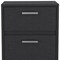 Homeroots 19" Black Wood Two Drawer Nightstand 526154 - alternate 9