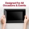 Smarty Had A Party 5.5" x 8.5" Black Rectangular Plastic Dessert Plates (120 Plates), 120PK 6903-CASE - alternate 9