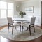 Homeroots 8' Ivory And Beige Round Abstract Washable Indoor Outdoor Area Rug 617634 - alternate 8