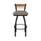 Holland Bar Stool Co Revelle 36in Swivel Extra Tall Bar Stool, Black Wrinkle Finish, Medium Back and Canter Earth Seat 881 - alternate 11