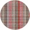 Homeroots 8' Red Pink And Pewter Round Plaid Washable Indoor Outdoor Area Rug 614001 - alternate 7