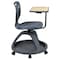 Flash Furniture Dark Gray Mobile Desk Chair, 360 Degree Tablet Rotation YU-YCX-019-DG-GG - alternate 10
