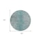 Homeroots 8' Teal Blue Gray And Charcoal Round Oriental Washable Indoor Outdoor Area Rug 588842 - alternate 8