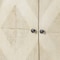 Homeroots 36in Cream and Gray Solid Wood and Iron Carved Geometric Accent Cabinet With Two Doors 611060 - alternate 5