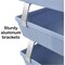 Acrimet Facility 4 Tier Letter Tray Side Load Letter Size Desktop File Organizer Plastic Solid Blue 256.AO - alternate 8