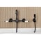 Kingston Brass Two-Handle Wall Mount Bridge Kitchen Faucet with Brass Sprayer, Oil Rubbed Bronze KS2445PLBS - alternate 6
