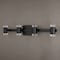 Vaxcel Sunset Hill 4-Light Matte Black LED Contemporary Vanity Light with Clear Bubble Glass W0585 - alternate 8