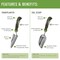 Ames Garden Hand Tool Set, 6-Piece, Stainless Steel, Ergonomic Gel Grip 24451009 - alternate 10
