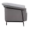 Homeroots 35" Slate Gray And Black Faux Leather Arm Chair 556472 - alternate 9