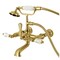 Kingston Brass 7-Inch Wall Mount Tub Faucet with Hand Shower, Brushed Brass CC545T7 - alternate 1