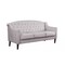 Homeroots 73" Cream Fabric Sofa With Dark Brown Legs 318824 - alternate 1