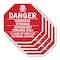 Signmission Danger Chemical Storage Authorized, 10 inch X 10 inch, Aluminum Metal Signs, 5PK OC-A-5Pack-10-34 - alternate 1