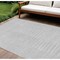 Homeroots 5' X 8' Silver And Ivory Geometric Washable Indoor Outdoor Area Rug 596969 - alternate 1