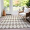 Homeroots 8' X 10' Taupe And Ivory Geometric Washable Indoor Outdoor Area Rug 577124 - alternate 9