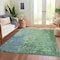 Homeroots 5' X 8' Emerald Abstract Washable Indoor Outdoor Area Rug 608233 - alternate 9