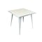 Homeroots 32" White Steel and Metal Square Dining Table 555146 - alternate 1