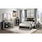 Homeroots Black And Gold Faux Crystal Bling Wood And Upholstery Lighted Full Bed Frame 564758 - alternate 7