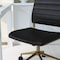 Martha Stewart Ivy Upholstered Office Chair in Black/Polished Brass CH-220921-1-BK-GLD-MS - alternate 10