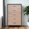 Homeroots 31" Oak Wood Five Drawer Dresser 286658 - alternate 5