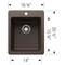 Blanco Bar Sink, 1 bowl, Silgranit, 20.50 in W x 16.75 in L x 8.39 in H 443239 - alternate 3