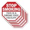 Signmission Stop Smoking This Is a Smoke Free F, 10 inch X 10 inch, Aluminum Metal Signs, 5PK OC-A-5Pack-10-88 - alternate 1