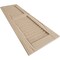 Ekena Millwork Rustic Two Equal Louver Riverwood Faux Wood Shutters (Per Pair), Primed Tan, 18"W x 42"H SHULV18X42RWPR - alternate 18