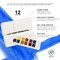 Daler-Rowney Aquafine Watercolor Paint Half Pan Travel Set, Assorted Colors, 12-Piece Set D131900001 - alternate 13