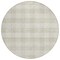 Homeroots 8' Ivory And Beige Round Plaid Washable Indoor Outdoor Area Rug 595489 - alternate 8
