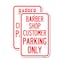Signmission Barber Shop Customer Parking Only, 12'' X 18'' 2 Signs, Heavy Gauge Aluminum, 2PK A-1218-2PACK-24329 - alternate 1