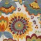 Homeroots 8' X 11' Ivory Blue Orange Red And Yellow Floral Indoor Outdoor Area Rug 546849 - alternate 9